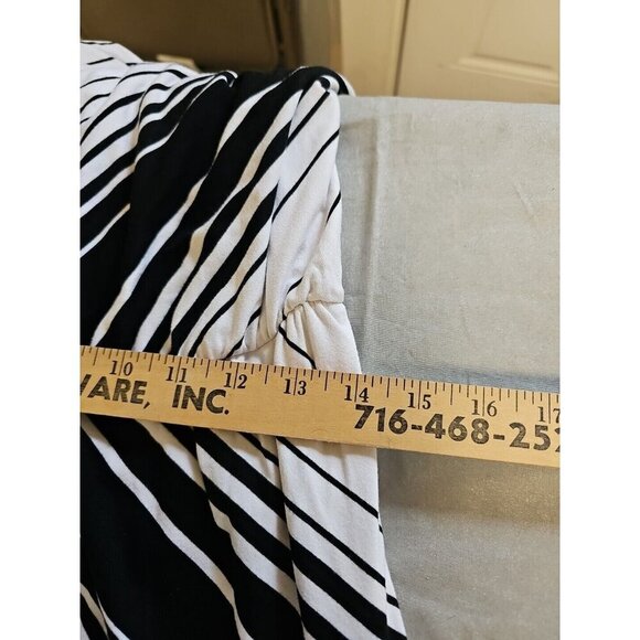 White House Black Market Size Small Women's Sleeveless Bias Stripe Maxi Dress - Picture 6 of 6